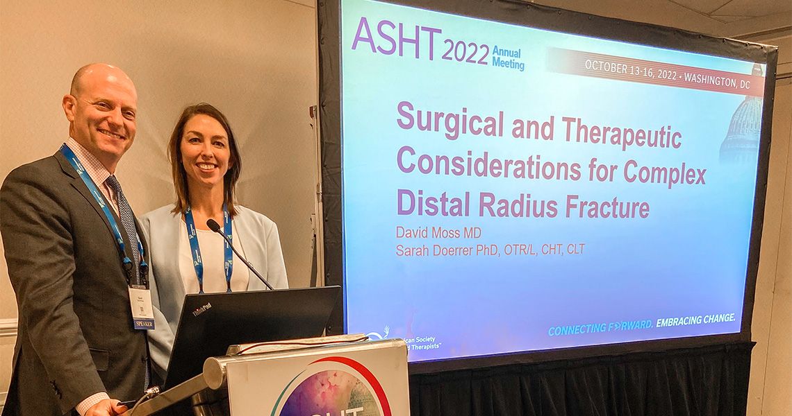 Sarah Doerrer and David Moss at ASHT Annual Meeting