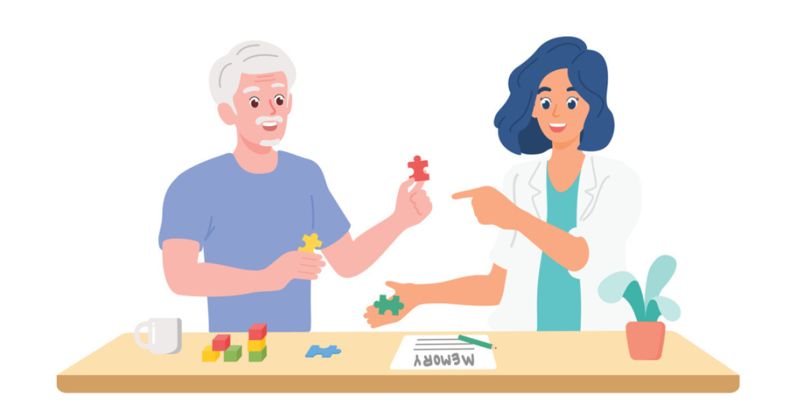 Person living with serious illness and an occupational therapist