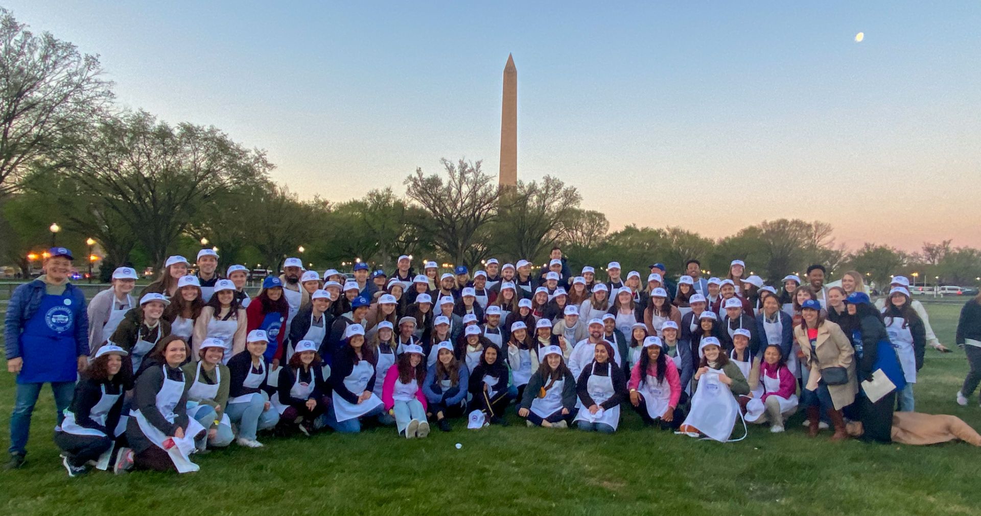 GW OT PT and SLP program volunteers at Easter Egg White House