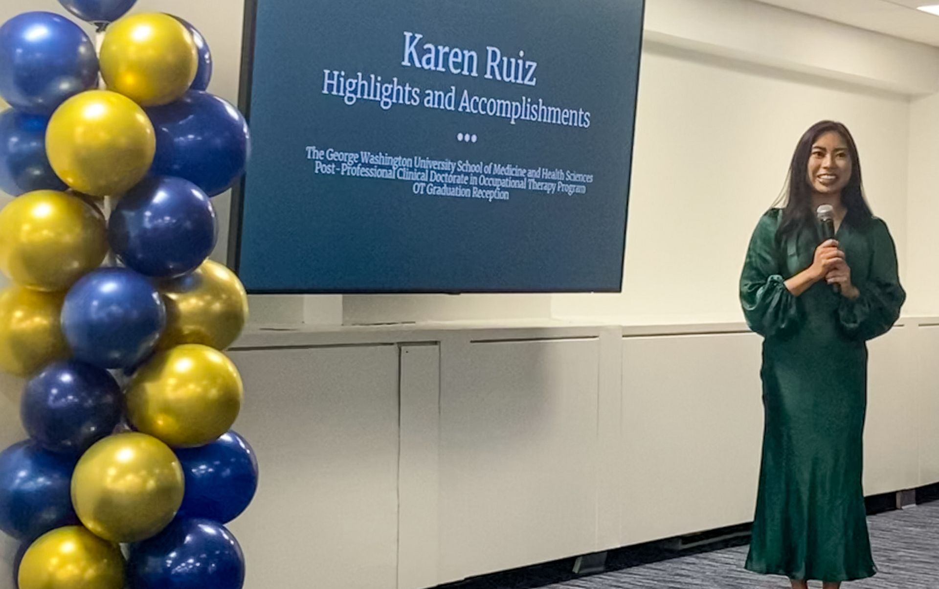 GW OT Graduate Karen presenting