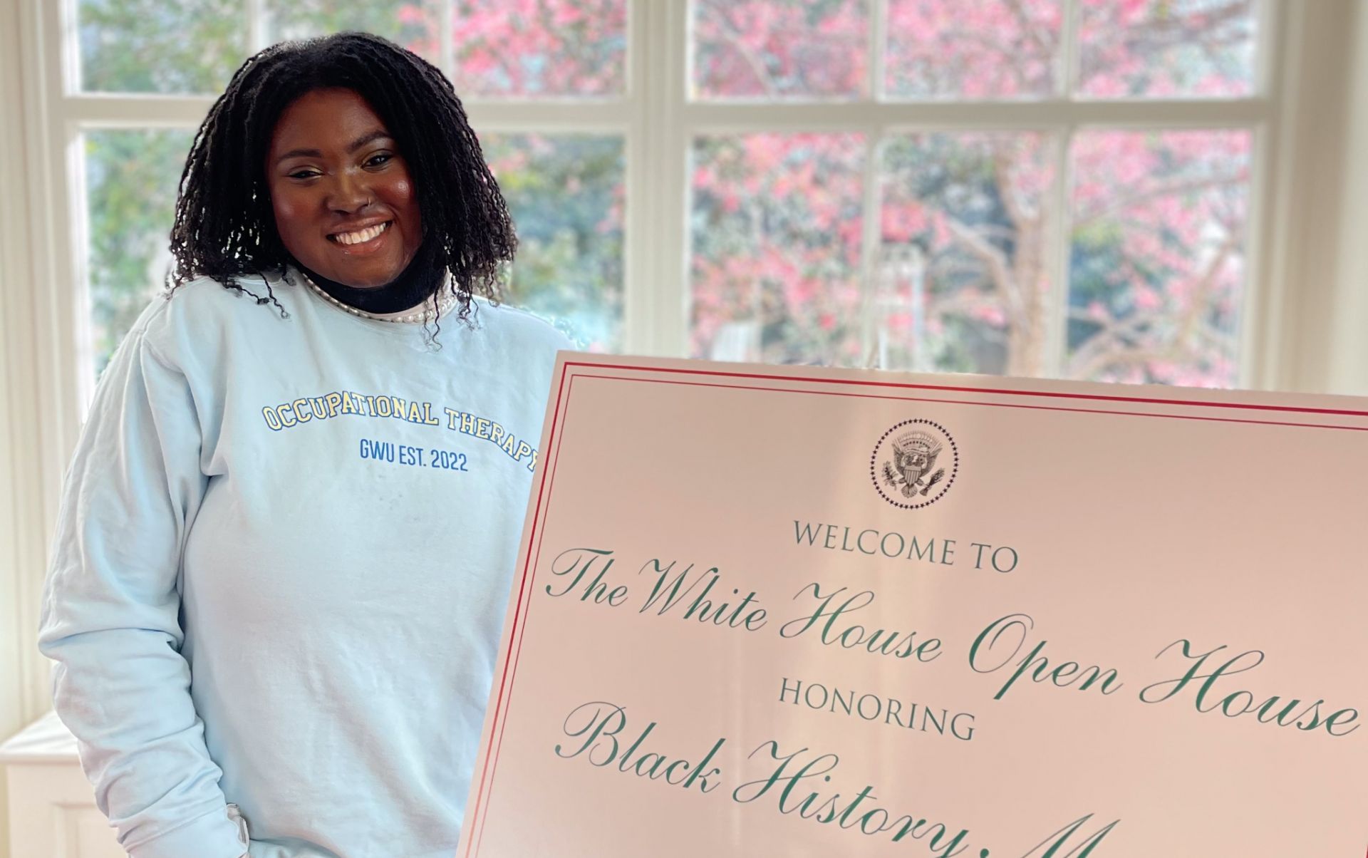 Fatima at White House Open House Black History Month 