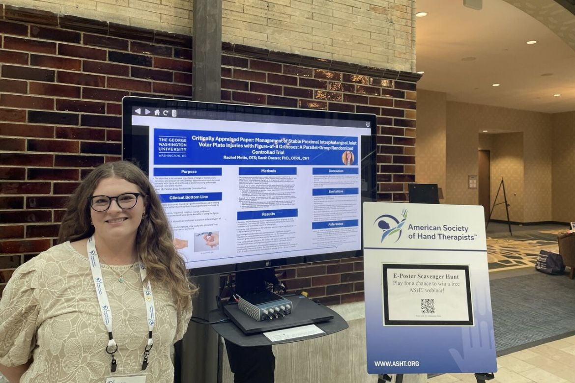 Rachel Metts Lauren Hirst Presenting Critically Appraised Paper at ASHT Annual Meeting