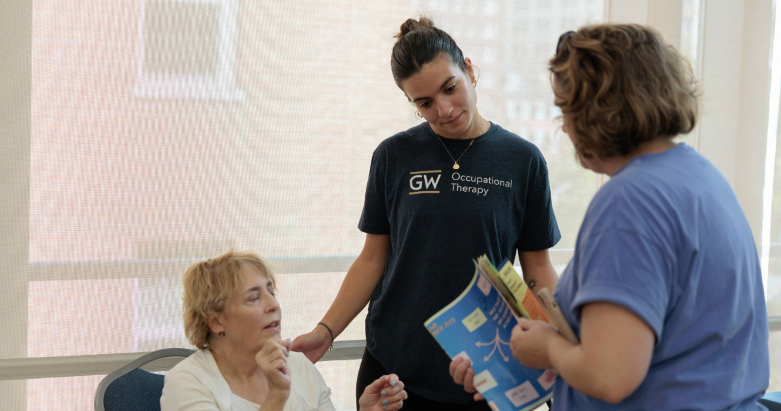 OT student Raya Roustom at Falls Prevention Awareness Day